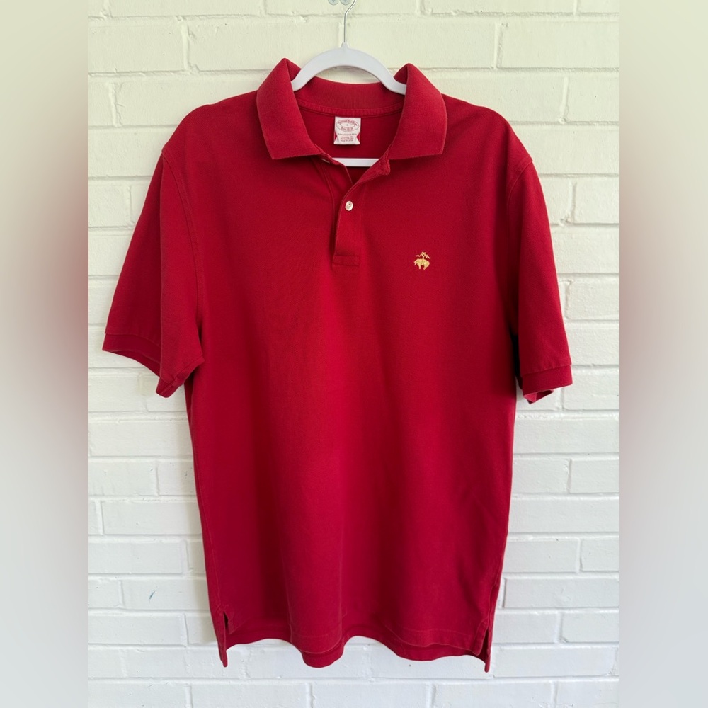 Brooks Brothers Red Polo Shirt with Embroidered Logo